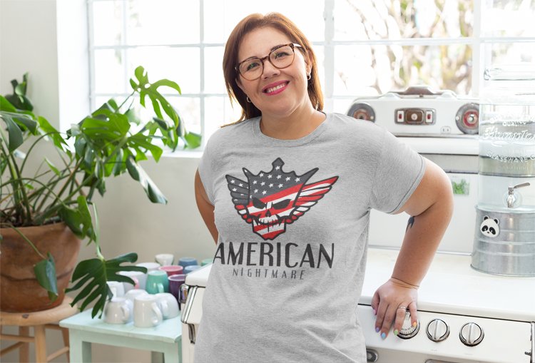 Load image into Gallery viewer, Cody Rhodes American Nightmare Red Black Logo T-shirt by EWS | Extreme Wrestling Shirts