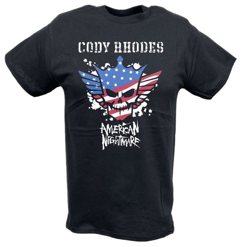 Load image into Gallery viewer, Cody Rhodes Big Bold American Nightmare Black T-shirt by EWS | Extreme Wrestling Shirts