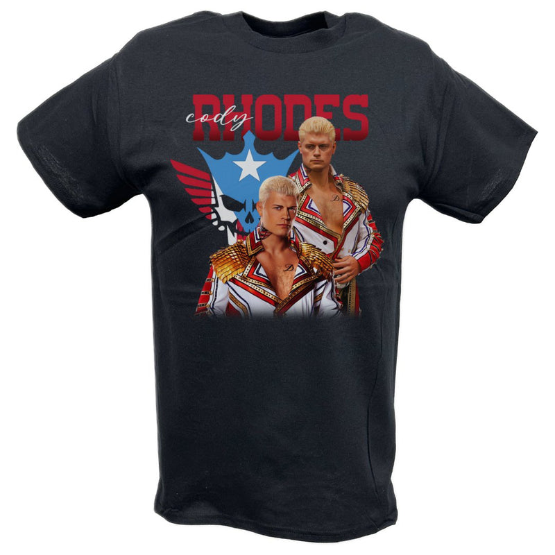 Load image into Gallery viewer, Cody Rhodes Double Pose American Nightmare T-shirt by EWS | Extreme Wrestling Shirts