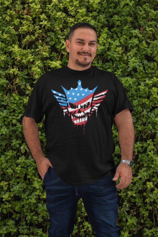 Load image into Gallery viewer, Cody Rhodes Melting American Nightmare Logo T-shirt by EWS | Extreme Wrestling Shirts