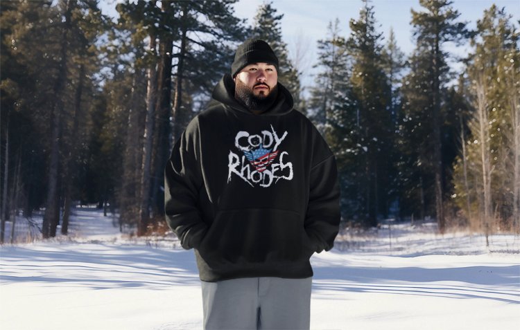 Load image into Gallery viewer, Cody Rhodes Signature Logo Black Pullover Hoody by EWS | Extreme Wrestling Shirts