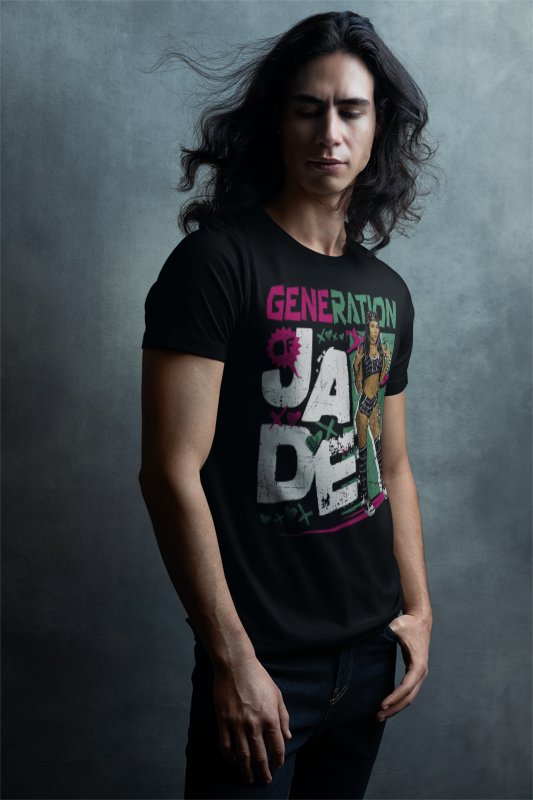 Load image into Gallery viewer, Cora Jade Generation Of Jade Black T-shirt by EWS | Extreme Wrestling Shirts