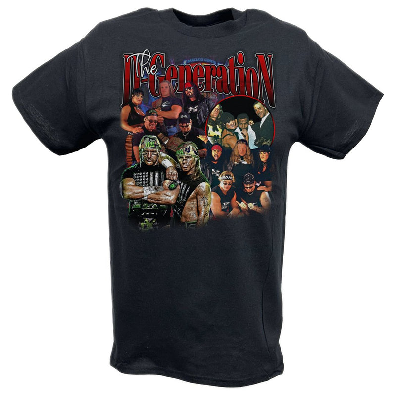 Load image into Gallery viewer, D-Generation X New Age Outlaws Black T-shirt by EWS | Extreme Wrestling Shirts