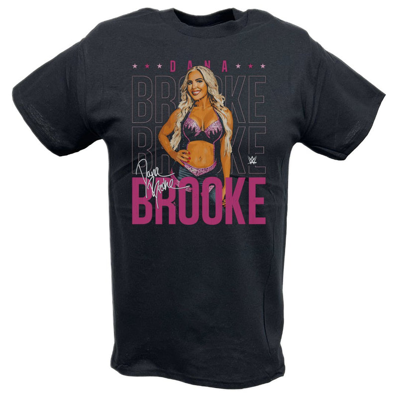 Load image into Gallery viewer, Dana Brooke Repeat Signature Black T-shirt by EWS | Extreme Wrestling Shirts