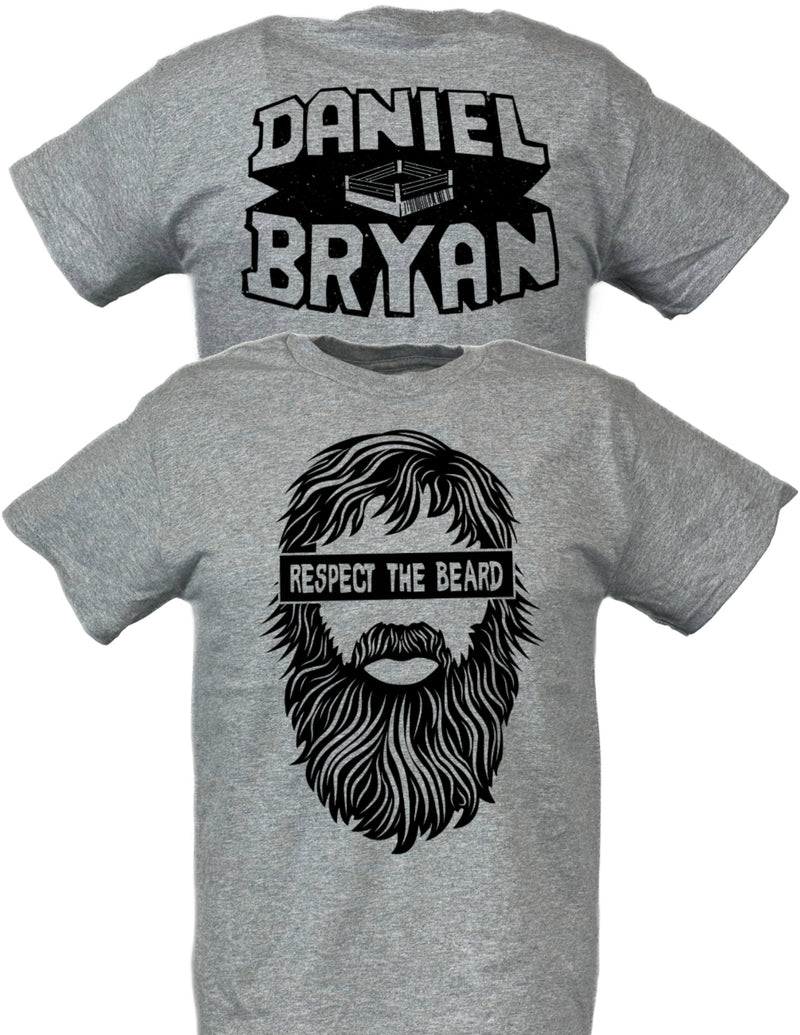 Load image into Gallery viewer, Daniel Bryan Respect the Beard Mens Gray T-shirt Sports Mem, Cards & Fan Shop > Fan Apparel & Souvenirs > Wrestling by Hybrid Tees | Extreme Wrestling Shirts