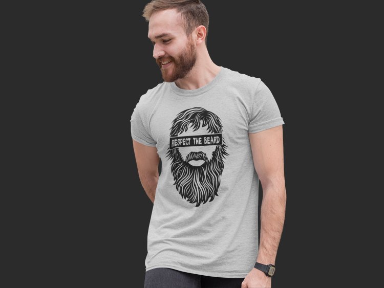 Load image into Gallery viewer, Daniel Bryan Respect the Beard Mens Gray T-shirt Sports Mem, Cards & Fan Shop > Fan Apparel & Souvenirs > Wrestling by Hybrid Tees | Extreme Wrestling Shirts