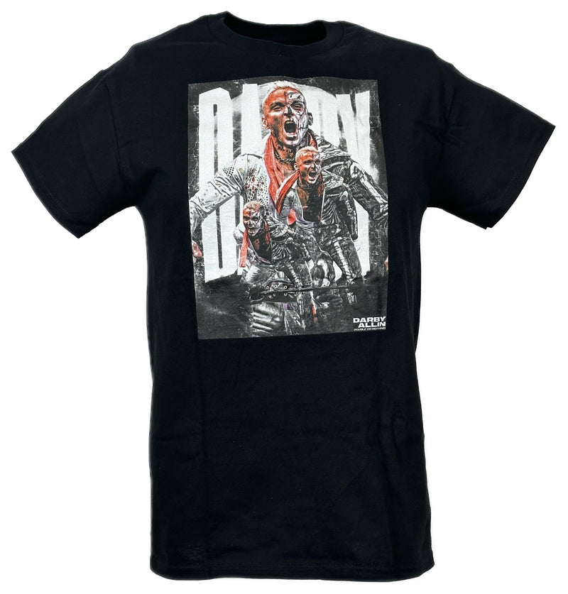 Load image into Gallery viewer, Darby Allin Poster Print Black T-shirt by EWS | Extreme Wrestling Shirts
