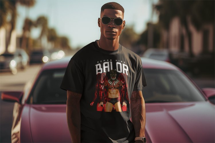 Load image into Gallery viewer, Demon King Finn Balor Mens Black T-shirt by WWE | Extreme Wrestling Shirts