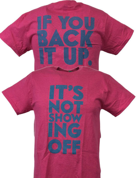 Dolph Ziggler Pink Show Off Back It Up Mens T-shirt Sports Mem, Cards & Fan Shop > Fan Apparel & Souvenirs > Wrestling by EWS | Extreme Wrestling Shirts