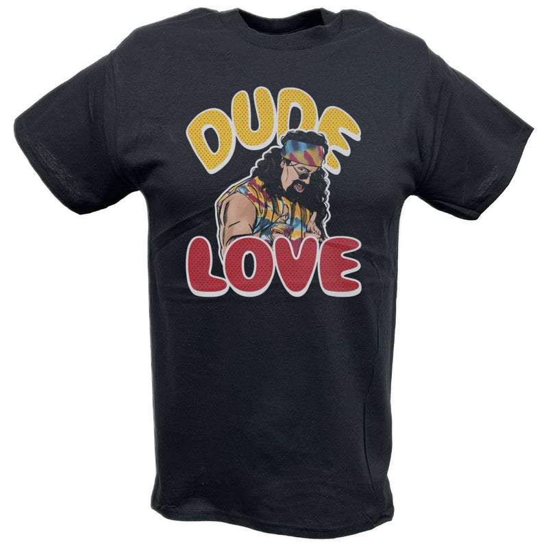 Load image into Gallery viewer, Dude Love Tie Dye Pose Black T-shirt by EWS | Extreme Wrestling Shirts