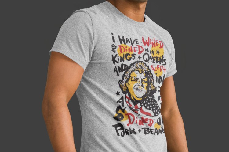 Load image into Gallery viewer, Dusty Rhodes Quotes Pork and Beans T-shirt by EWS | Extreme Wrestling Shirts