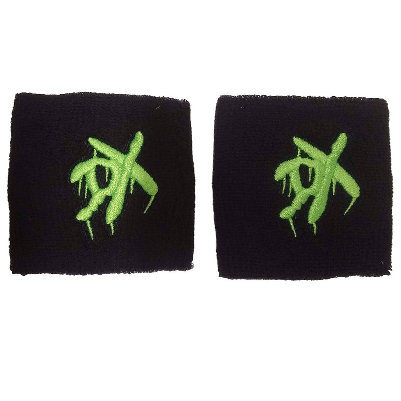 Load image into Gallery viewer, DX D-Generation X Green Logo Wristbands New by EWS | Extreme Wrestling Shirts