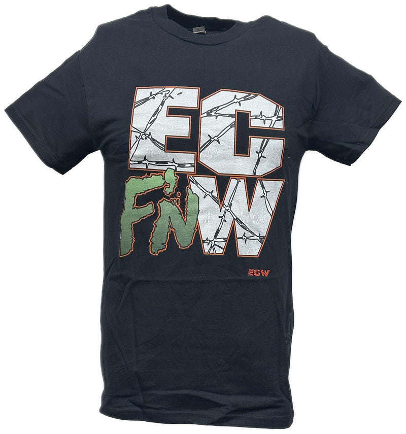 Load image into Gallery viewer, ECW EC F'N W Razorwire Mens Black T-shirt by WWE | Extreme Wrestling Shirts