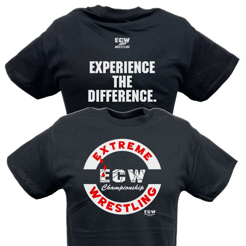 Load image into Gallery viewer, ECW Experience the Difference Extreme Championship Wrestling T-shirt by EWS | Extreme Wrestling Shirts