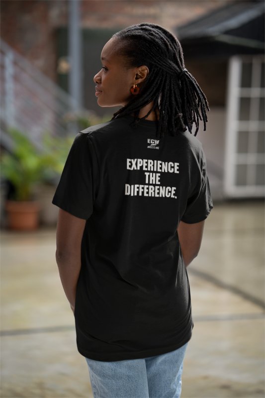 Load image into Gallery viewer, ECW Experience the Difference Extreme Championship Wrestling T-shirt by EWS | Extreme Wrestling Shirts