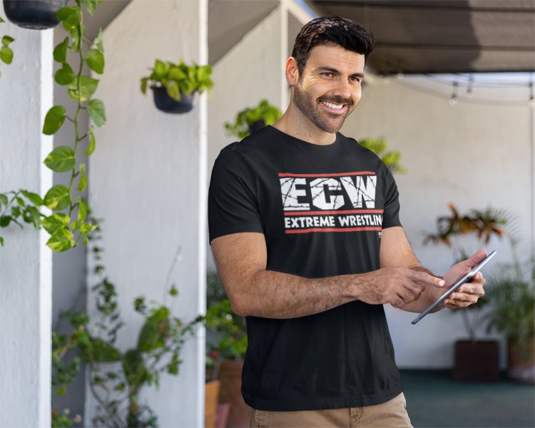 Load image into Gallery viewer, ECW Extreme Championship Wrestling Big Boys Black T-shirt by WWE | Extreme Wrestling Shirts