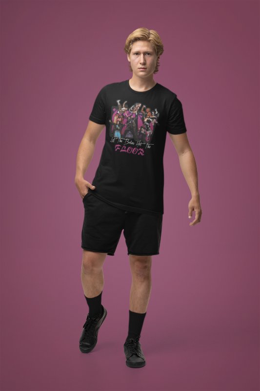 Load image into Gallery viewer, ECW Let The Bodies Hit the Floor Black T-shirt by EWS | Extreme Wrestling Shirts