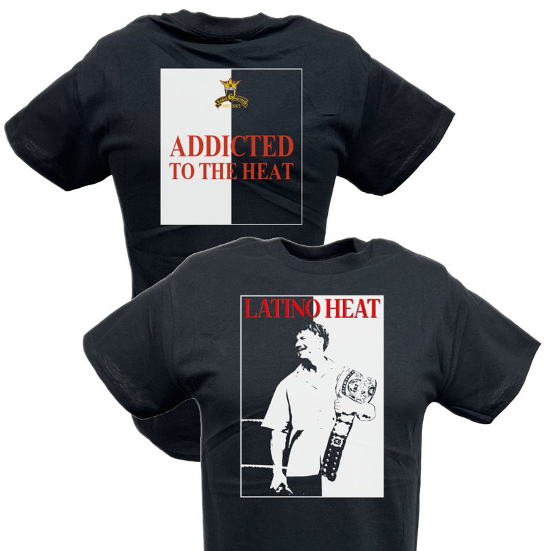 Load image into Gallery viewer, Eddie Guerrero Addicted to the Heat Championship Belt Mens Black T-shirt Sports Mem, Cards & Fan Shop > Fan Apparel & Souvenirs > Wrestling by Freeze | Extreme Wrestling Shirts