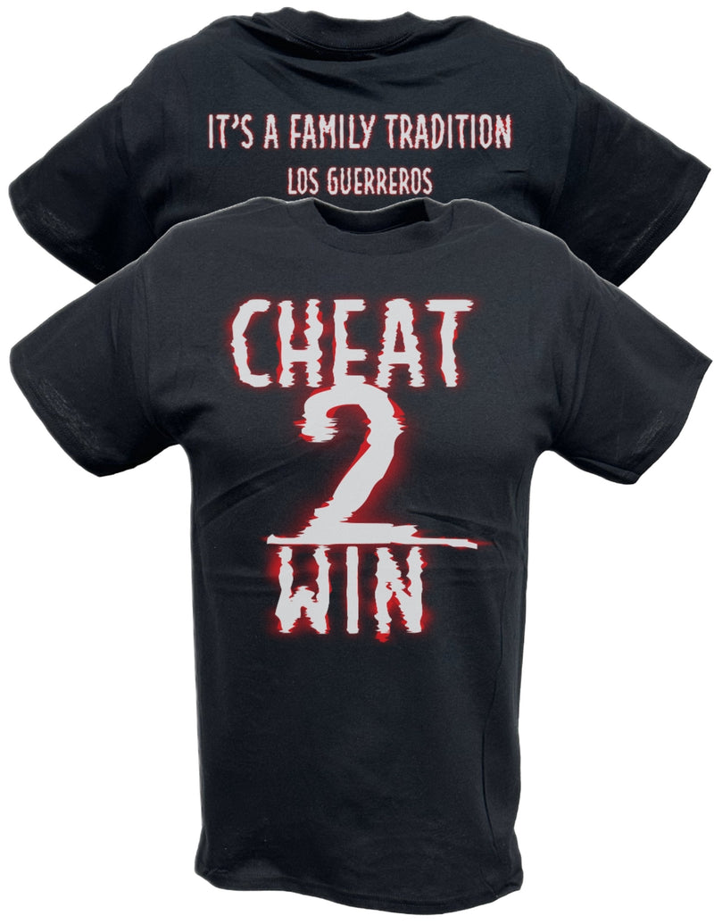 Load image into Gallery viewer, Eddie Guerrero Cheat 2 Win Family Tradition Black T-shirt by EWS | Extreme Wrestling Shirts