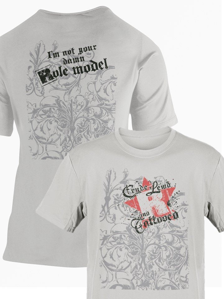 Edge Role Model Crude Lewd Tattooed Gray T-shirt – Extreme
