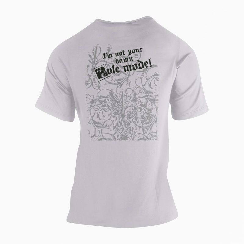 Load image into Gallery viewer, Edge Role Model Crude Lewd Tattooed Gray T-shirt by EWS | Extreme Wrestling Shirts