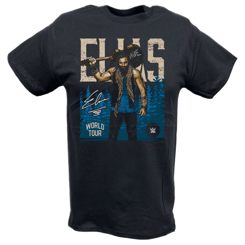 Load image into Gallery viewer, Elias World Tour Guitar Black T-shirt by EWS | Extreme Wrestling Shirts
