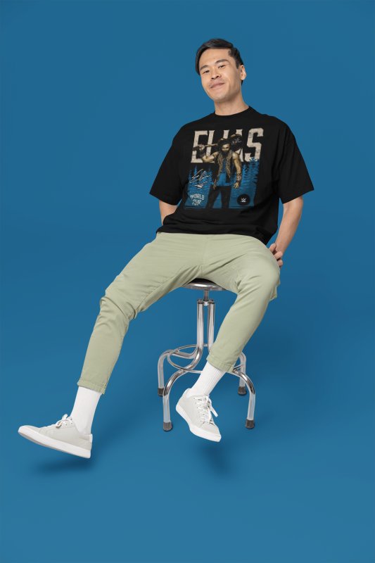 Load image into Gallery viewer, Elias World Tour Guitar Black T-shirt by EWS | Extreme Wrestling Shirts