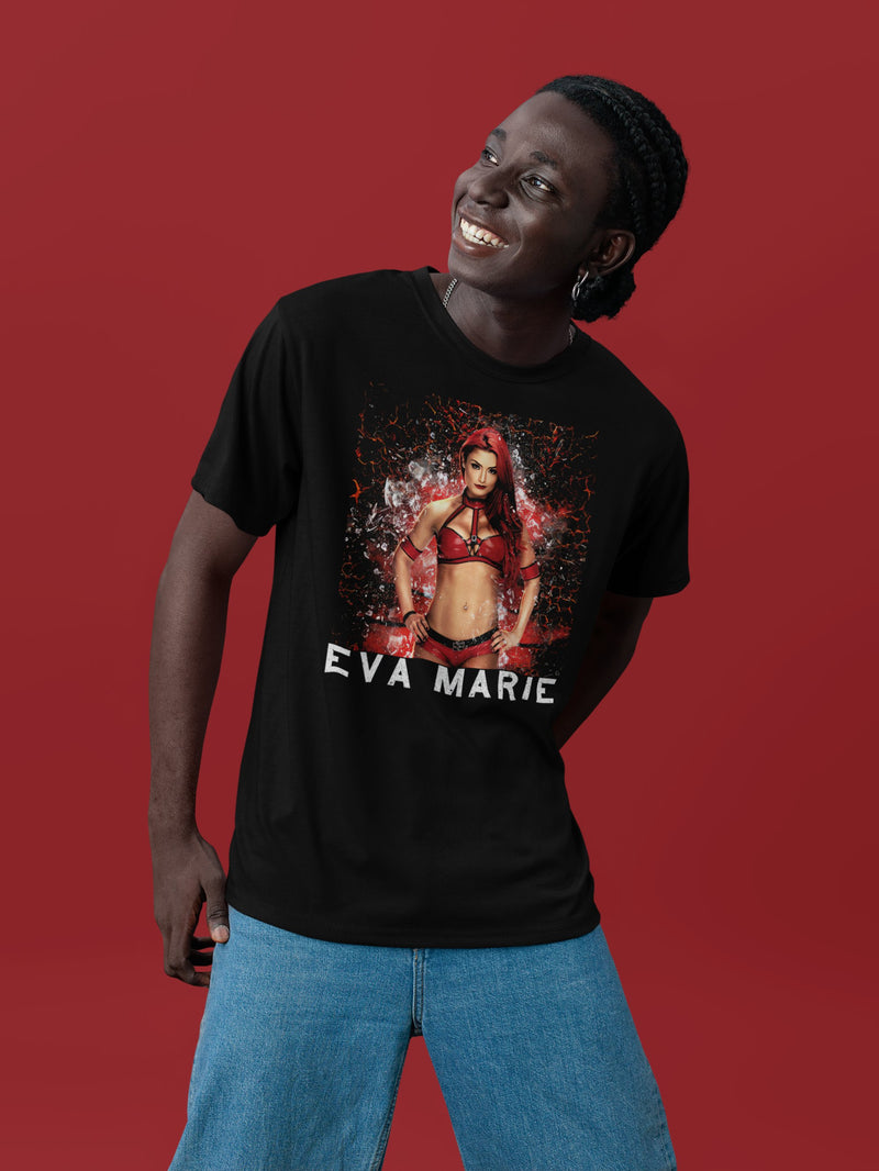 Load image into Gallery viewer, Eva Marie All Red Everything Black T-shirt by EWS | Extreme Wrestling Shirts