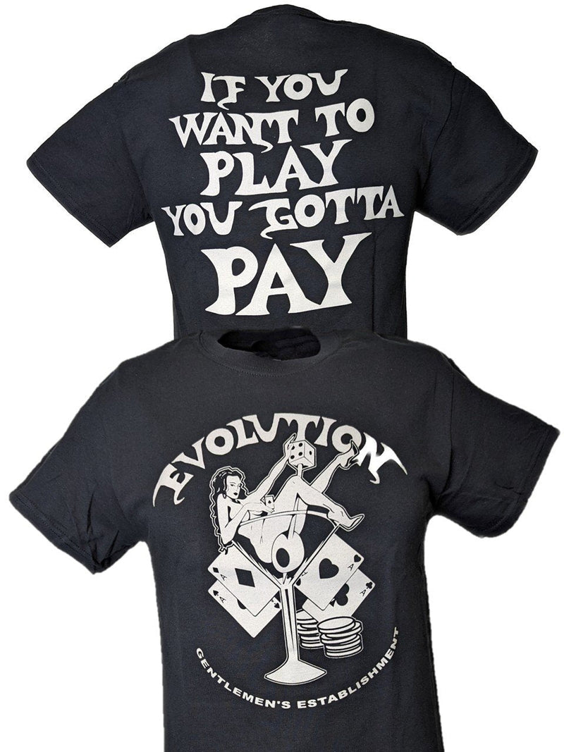 Load image into Gallery viewer, Evolution Pay to Play T-shirt Randy Orton Batista Triple H Ric Flair Sports Mem, Cards & Fan Shop > Fan Apparel & Souvenirs > Wrestling by Hybrid Tees | Extreme Wrestling Shirts