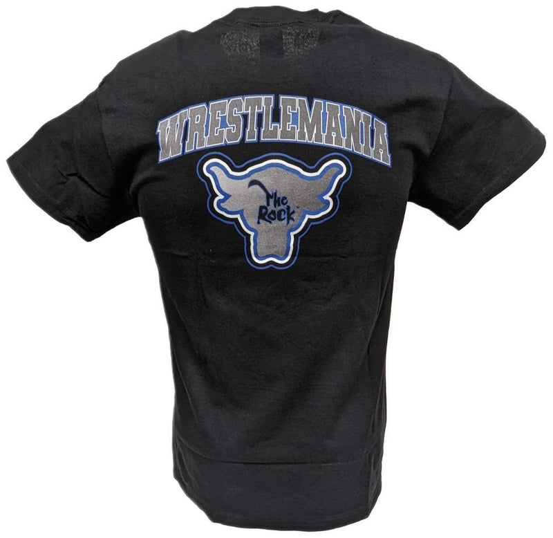 Load image into Gallery viewer, Finally The Rock Has Come Back to Wrestlemania Mens Black T-shirt by WWE | Extreme Wrestling Shirts