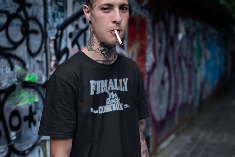 Load image into Gallery viewer, Finally The Rock Has Come Back to Wrestlemania Mens Black T-shirt by WWE | Extreme Wrestling Shirts