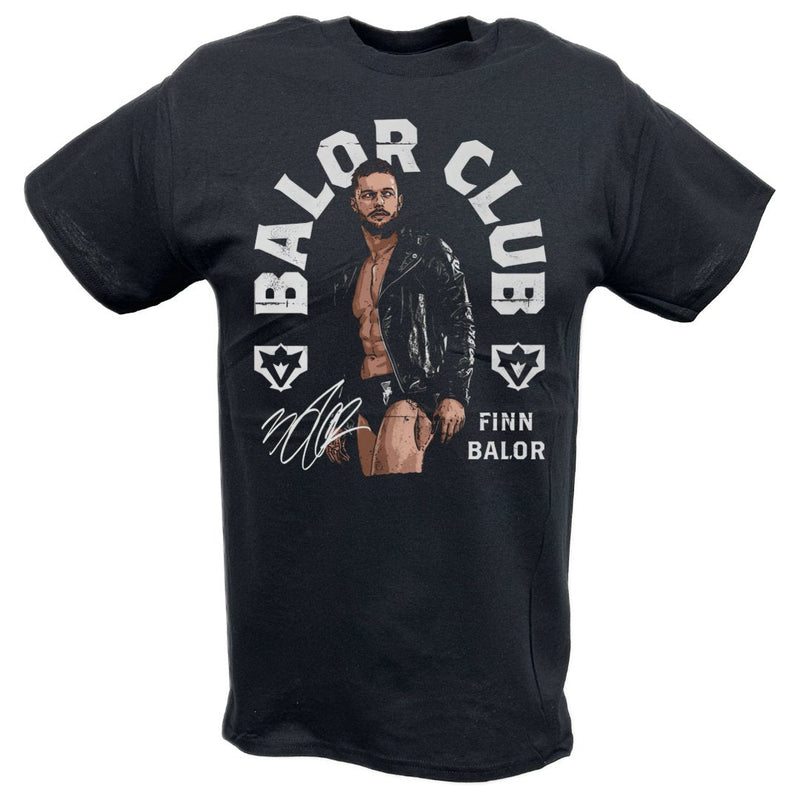 Load image into Gallery viewer, Finn Balor Club Signature Black T-shirt by EWS | Extreme Wrestling Shirts