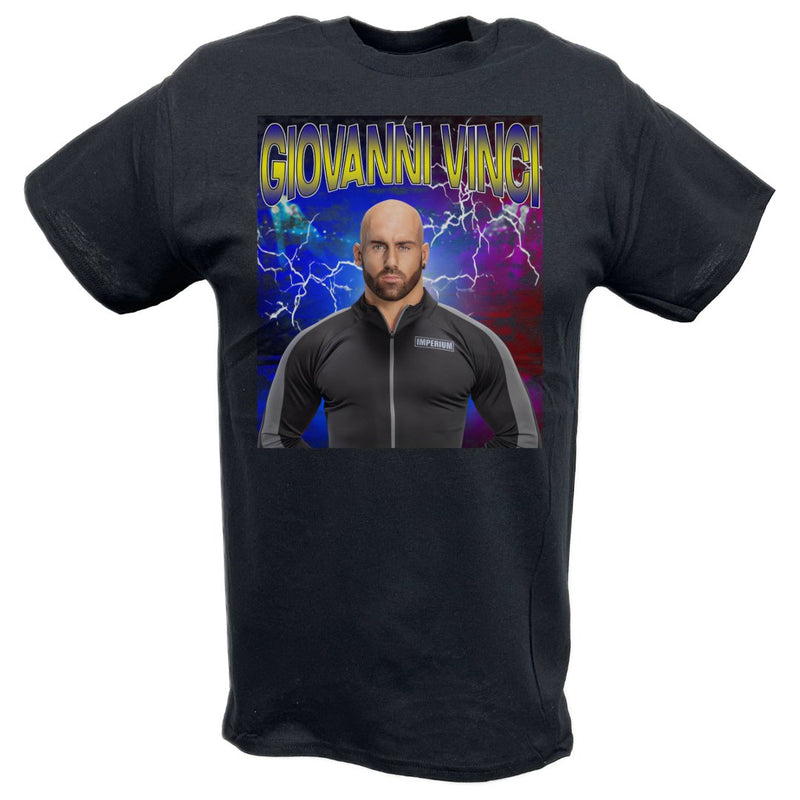 Load image into Gallery viewer, Giovanni Vinci Highlight Black T-shirt by EWS | Extreme Wrestling Shirts
