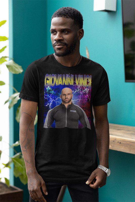Giovanni Vinci Highlight Black T-shirt by EWS | Extreme Wrestling Shirts