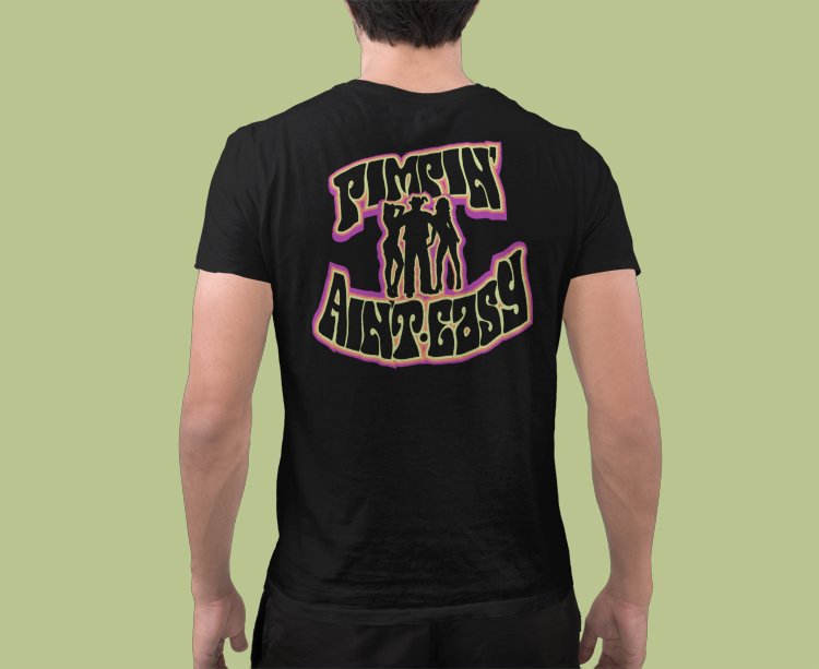 Load image into Gallery viewer, Godfather Just Say Ho Pimpin' Aint Easy Mens Black WWF T-shirt by WWE | Extreme Wrestling Shirts