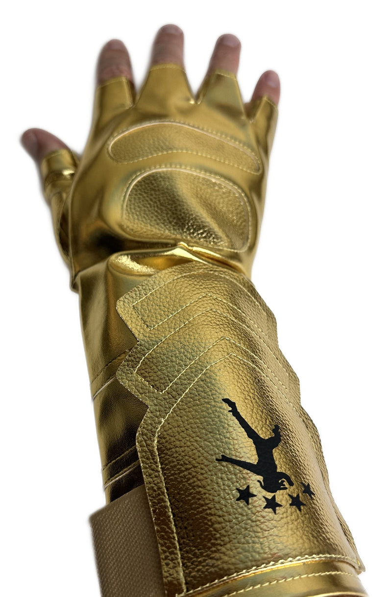 Load image into Gallery viewer, Gold Roman Reigns Tribal Chief Logo WWE Punch Glove Set by EWS | Extreme Wrestling Shirts