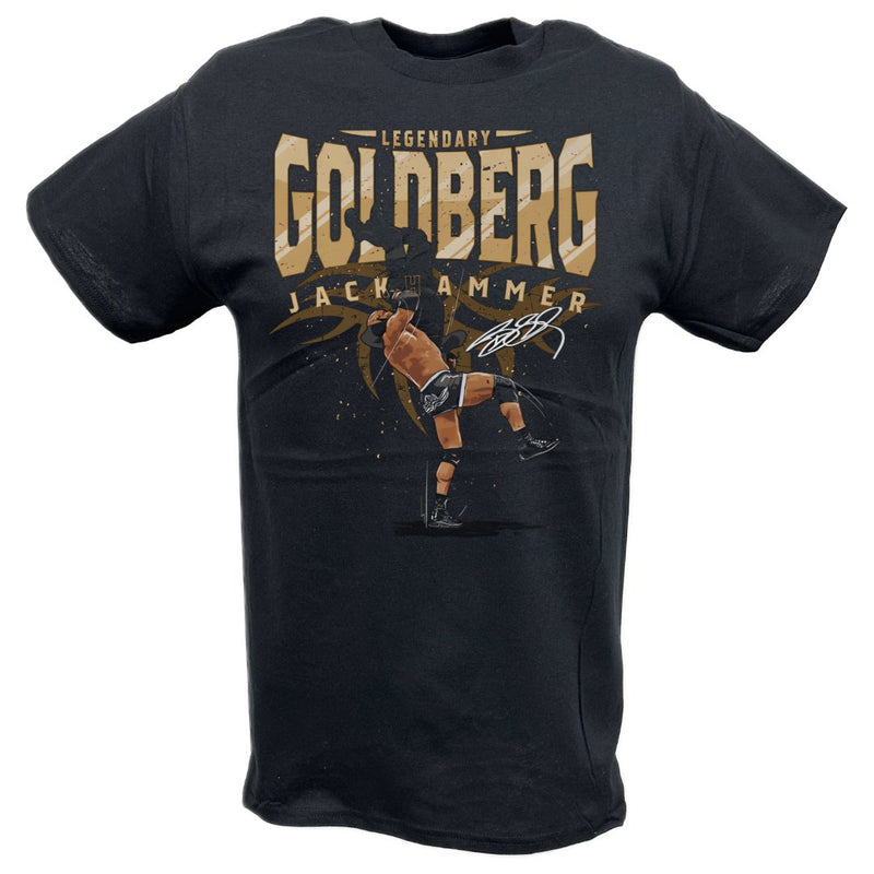 Load image into Gallery viewer, Goldberg Legendary Jackhammer Black T-shirt by EWS | Extreme Wrestling Shirts