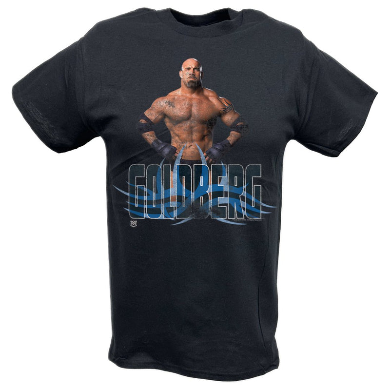 Load image into Gallery viewer, Goldberg Pose Black T-shirt by EWS | Extreme Wrestling Shirts