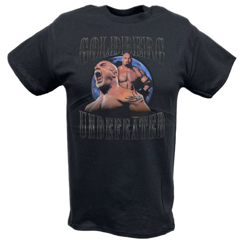 Load image into Gallery viewer, Goldberg Undefeated Black T-shirt by EWS | Extreme Wrestling Shirts