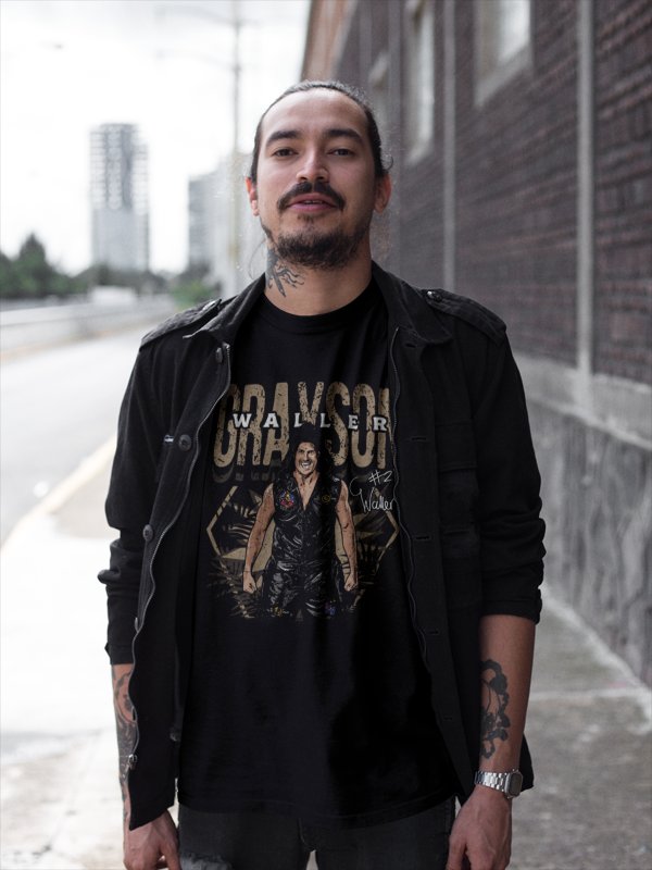 Load image into Gallery viewer, Grayson Waller #21 Walkout Black T-shirt by EWS | Extreme Wrestling Shirts