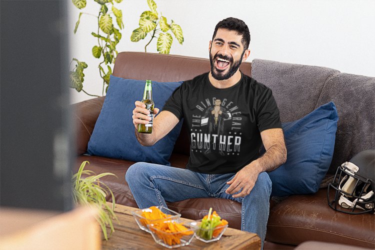 Load image into Gallery viewer, Gunther The Ring General Black T-shirt by EWS | Extreme Wrestling Shirts