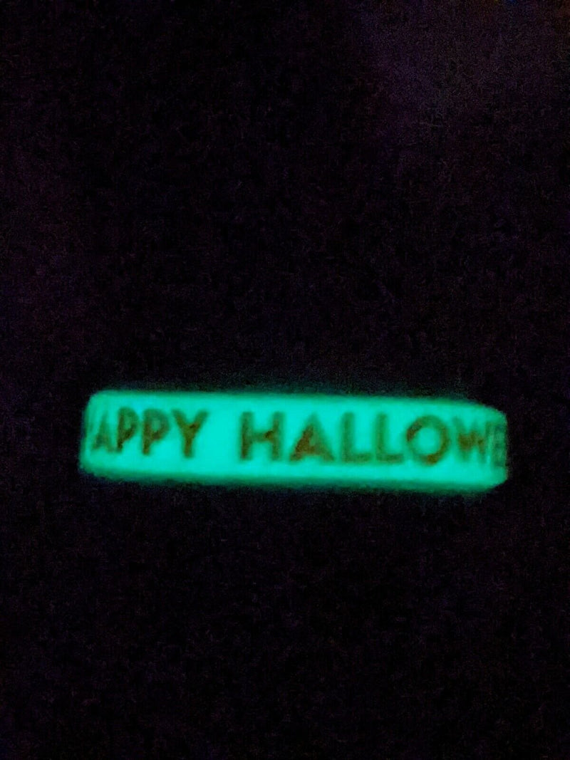 Load image into Gallery viewer, Happy Halloween Glow in The Dark Kids Silicone Rubber Wristband Bracelet- 5 Pack by EWS | Extreme Wrestling Shirts