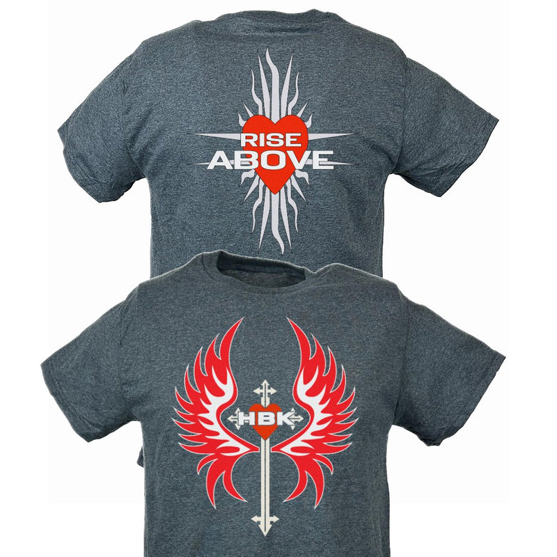 Load image into Gallery viewer, HBK Shawn Michaels Rise Above Gray T-shirt Sports Mem, Cards & Fan Shop > Fan Apparel & Souvenirs > Wrestling by Hybrid Tees | Extreme Wrestling Shirts