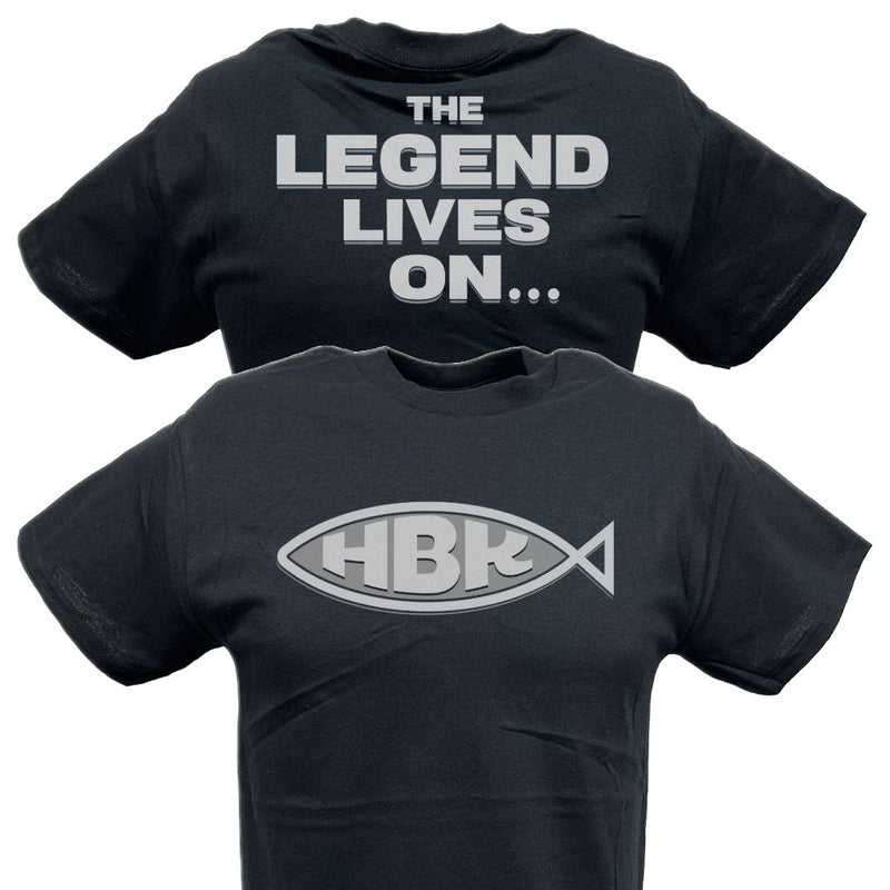 Load image into Gallery viewer, HBK Shawn Michaels The Legend Lives On Ichthys T-shirt by EWS | Extreme Wrestling Shirts