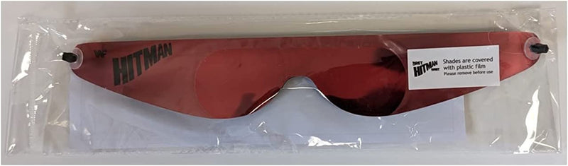 Load image into Gallery viewer, Hitman WWF Logo Pink Bret Hart Wrap Around Shades Sunglasses by EWS | Extreme Wrestling Shirts