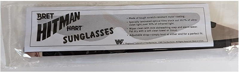 Load image into Gallery viewer, Hitman WWF Logo Pink Bret Hart Wrap Around Shades Sunglasses by EWS | Extreme Wrestling Shirts