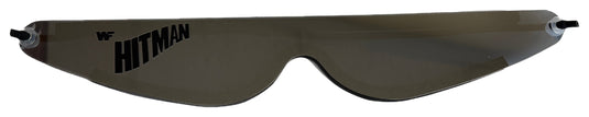 Hitman WWF Logo Silver Bret Hart Wrap Around Shades Sunglasses by EWS | Extreme Wrestling Shirts