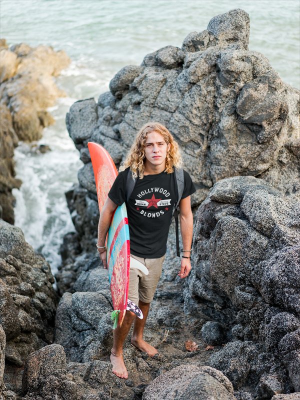 Load image into Gallery viewer, Hollywood Blonds Brian Pillman Steve Austin BlackT-shirt by EWS | Extreme Wrestling Shirts