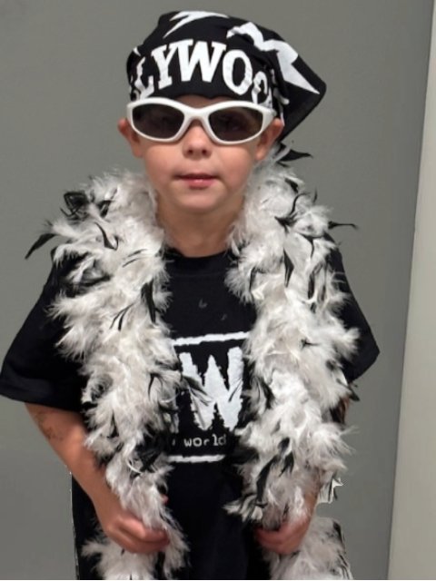 Load image into Gallery viewer, Hollywood Hulk Hogan nWo New World Order Boys Kids Black Costume by WWE | Extreme Wrestling Shirts