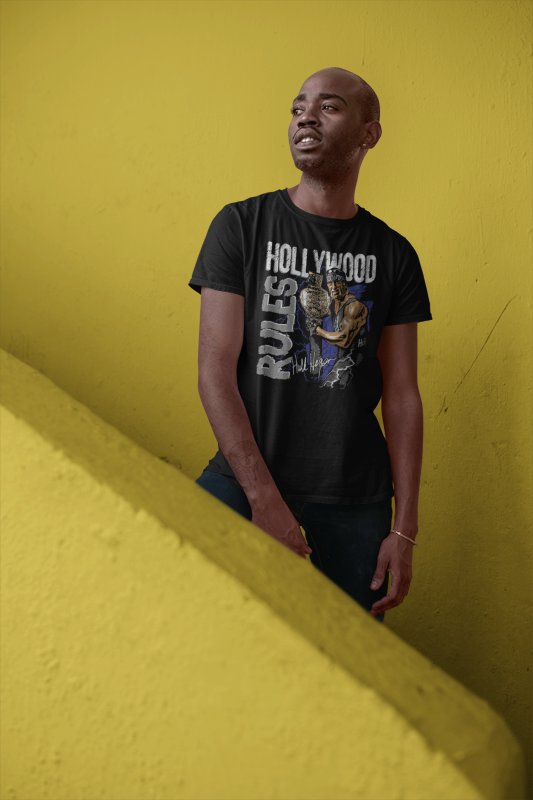 Load image into Gallery viewer, Hollywood Hulk Hogan Rules Black T-shirt by EWS | Extreme Wrestling Shirts